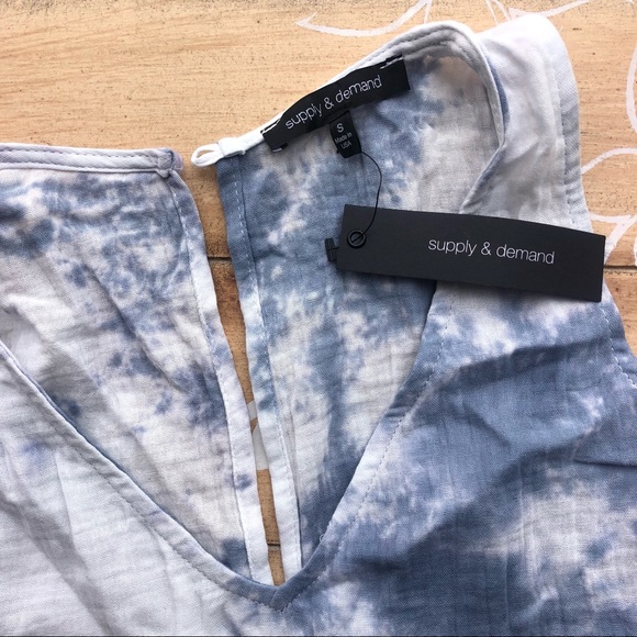 New Supply & Demand Tie Dye Printed Romper Size Small - Picture 5 of 7